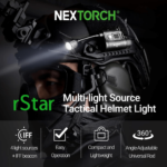 פנס צד לקסדה טקטית - Nextorch Rstar